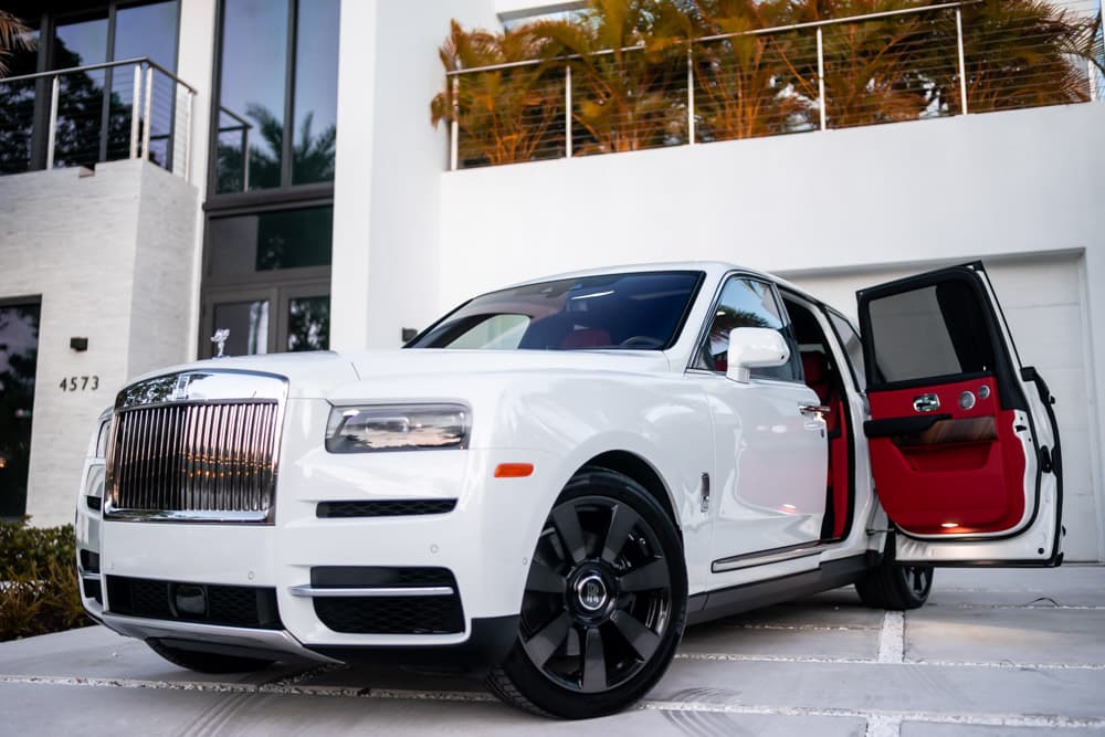 2019 Rolls Royce Cullinan White Red Mvp Miami Exotic Rentals